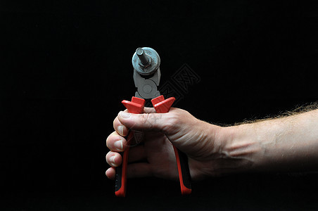 钳子和手建造工人扳手工具工作剪裁乐器电工白色刀具图片