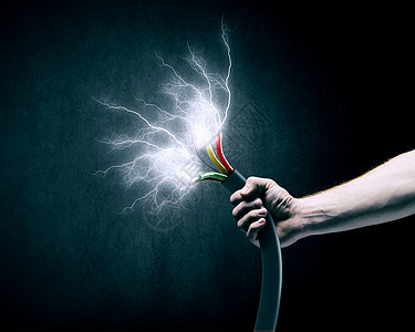 电力和能源力量橡皮震惊危险互联网电压男人变压器黄色金属图片