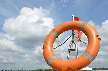 橙橙色活性海滩圆圈救生员稻草警卫橡皮危险导航储蓄者戒指图片