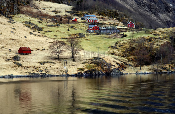 峡湾景色视图图片