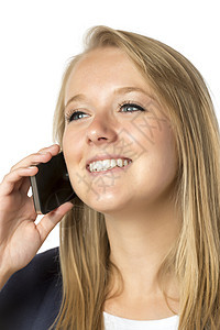 金金色的电话女郎手机女士微笑讲话成人管理人员女孩细胞女性金发女郎图片