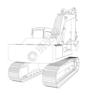 挖掘机 电线框架蓝图建造工作装载机机器卡车反铲力量金属x射线图片
