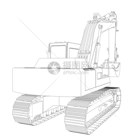 挖掘机 电线框架蓝图建造工作装载机机器卡车反铲力量金属x射线图片