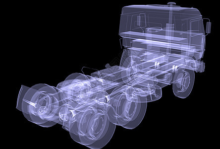 大卡车 X光交通运输x光引擎工程货物货车草图绘画倾斜图片