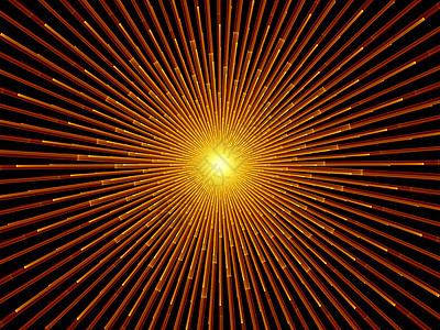 分形沉积背景装饰品几何学中心数学渲染黑色射线辐射元素黄色图片