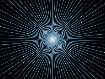 分形沉积设计几何学蓝色渲染中心黑色射线辐射元素光束装饰品图片