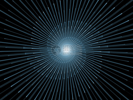 分形沉积概念光束中心螺旋运动黑色设计数学涡流辐射渲染图片
