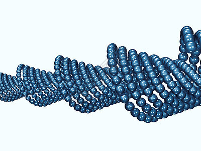 蓝螺旋教育运动正弦波粒子生物学设计蓝色物理元素渲染图片