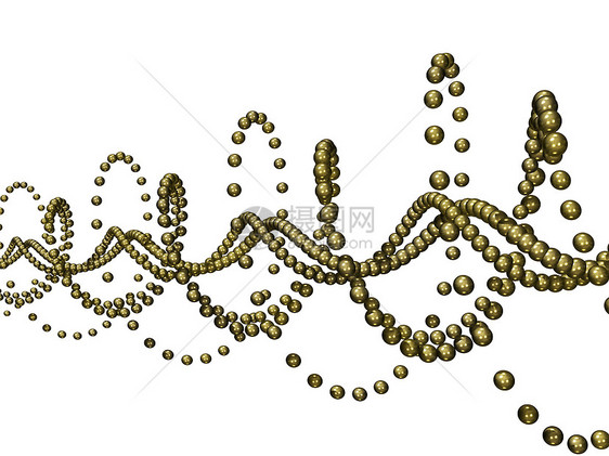 金金螺旋原子化学海浪生物学教育旋转纽带正弦波科学力量图片