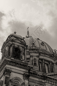 柏林大教堂  柏林多姆 建筑细节教会观光博物馆蓝色历史主场雕像游客天空中心图片
