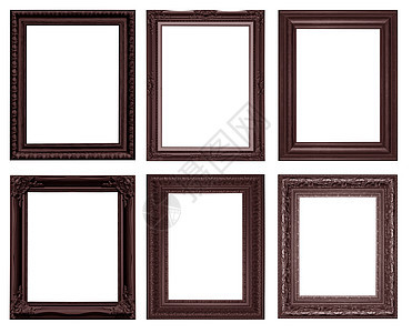 图片框架工艺木头相框雕刻绘画古董工装饰品照片边界图片