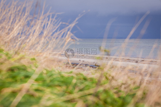 冬季秋天的黄海风景美丽的沙丘地平线假期闲暇海滩全景国家天空海浪海景支撑图片