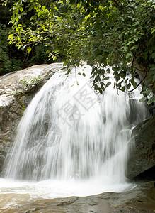 梅萨瀑布溪流环境苔藓岩石自来水运动风景水平接触水域图片