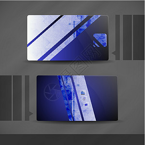 名片设计插图推介会公司蓝色空白商业卡片广告漩涡背景图片