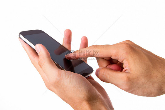 带空白屏幕的智能电话沟通机动性触摸屏手势电子技术互联网手指展示手机图片