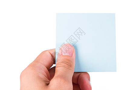 手持牌白色笔记记忆广告帆布床单公告贴纸空白标签图片