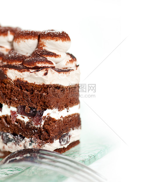 奶奶油甜点蛋糕切片巧克力白色小吃食物水果鞭子面包漩涡装饰奶油图片