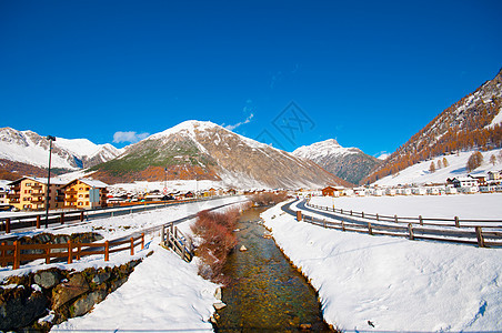 利维尼诺景观山脉高山季节性远足季节国家植物群旅游旅行图片