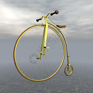 旧金金自行车 - 3D图片