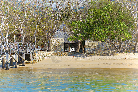 科莫多岛码头天堂公园入口海岸爬坡海景阳光旅游旅行图片