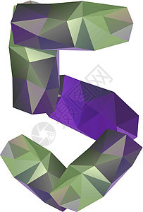 几何晶体数字 5图片