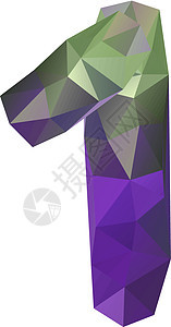 几何晶晶体数字 1图片