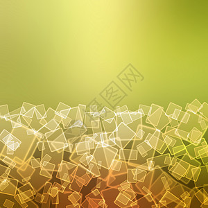 带有方形的抽象背景墙纸正方形反射网络辉光长方形黄色线条坡度空白图片