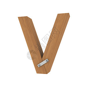 Wooden 字母V图片