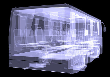 大巴士 X光倾斜汽车工业运输绘画x光物流乘客货车车辆图片