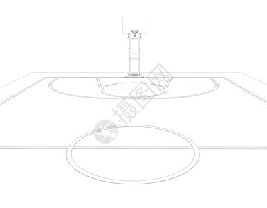 篮球场 电线框架轮缘娱乐技术沥青游戏圆圈金属插图团队竞技场图片
