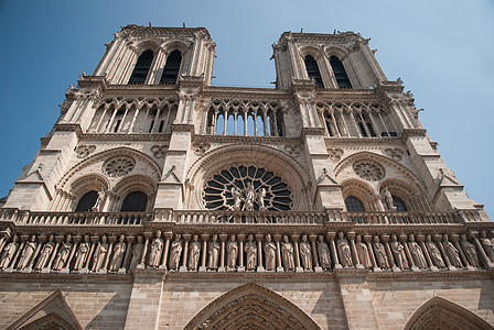 巴黎圣母院石头旅游教会观光历史性蓝色窗户大教堂天空建筑图片