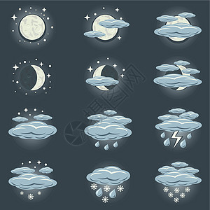 夜间天气图标图片