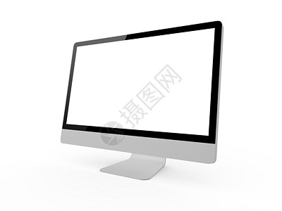 桌面计算机屏幕电子电脑互联网水平技术空白白色数据展示监视器图片
