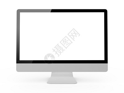 桌面计算机屏幕监视器白色电子部分互联网数据技术展示水平电脑图片