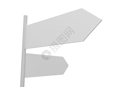 空白十字路标指导指标木板横幅方向性小路水平交通酒吧白色背景图片