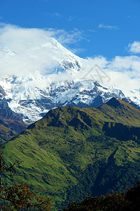 前往的基地营地高度旅行蓝色辉光森林登山山腰天空旅游高地图片