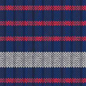 红白条纹无缝针织图案传统季节装饰品样本蓝色刺绣工艺针织品毛衣海洋图片