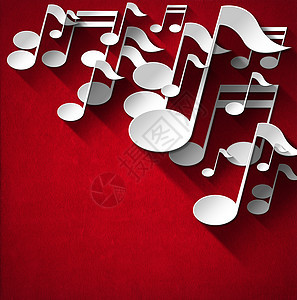 音乐笔记背景  红色天鹅绒音符作品艺术歌曲流行音乐唱歌阴影打碟机纺织品旋律图片