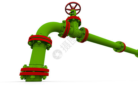 绿色管道和阀门压力工厂管子建造化学品生态燃料炼油厂运输汽油图片