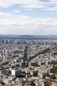 从蒙帕纳斯从法国巴黎的空中观察公园建筑学建筑房子景点国际办公室外观进程旅游图片