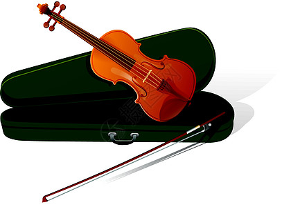 古典小提琴 孤立在白色上图片