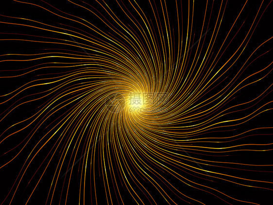 碎形沉积安排渲染设计光束黑色黄色射线装饰品中心几何学螺旋图片