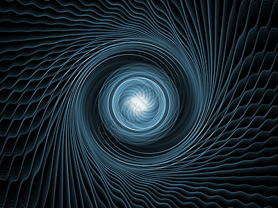 黑色漩涡分形沉积能量涡流辐射漩涡设计中心数学径向装饰品射线黑色背景
