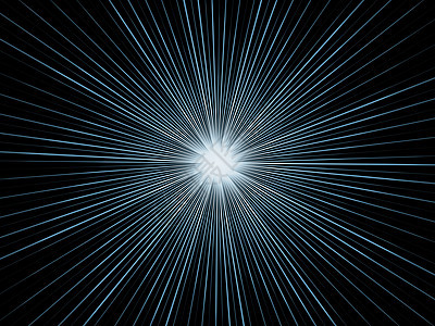 虚拟分形烧结黑色几何学元素光束射线蓝色中心数学渲染辐射图片
