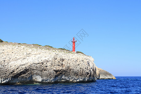 灯塔建筑海岸红色海滩建筑学海岸线天空港口地标石头图片