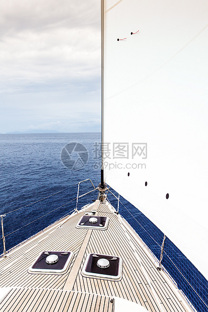 帆帆船海洋奢华行动阳光游艇旅行巡航运输天空蓝色图片