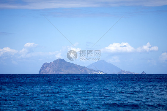 利帕里群岛石头环境悬崖风神天空海岸场景蓝色日光地质学图片