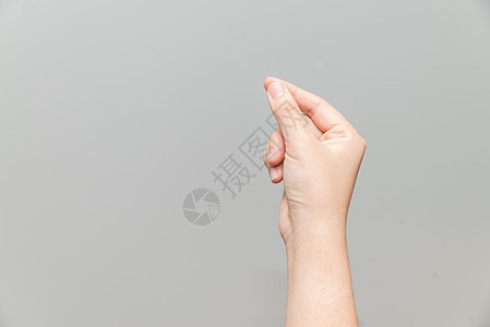 手持假冒卡片空白手势信号解决方案手指展示手腕成功广告灰色图片