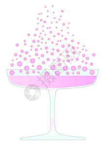 粉红香槟插图绘画艺术艺术品玻璃婚礼粉色新年庆典气泡图片