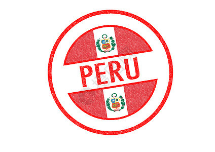 PERU 橡胶印章城市徽章橡皮图章红色标题首都签证假期海关背景图片